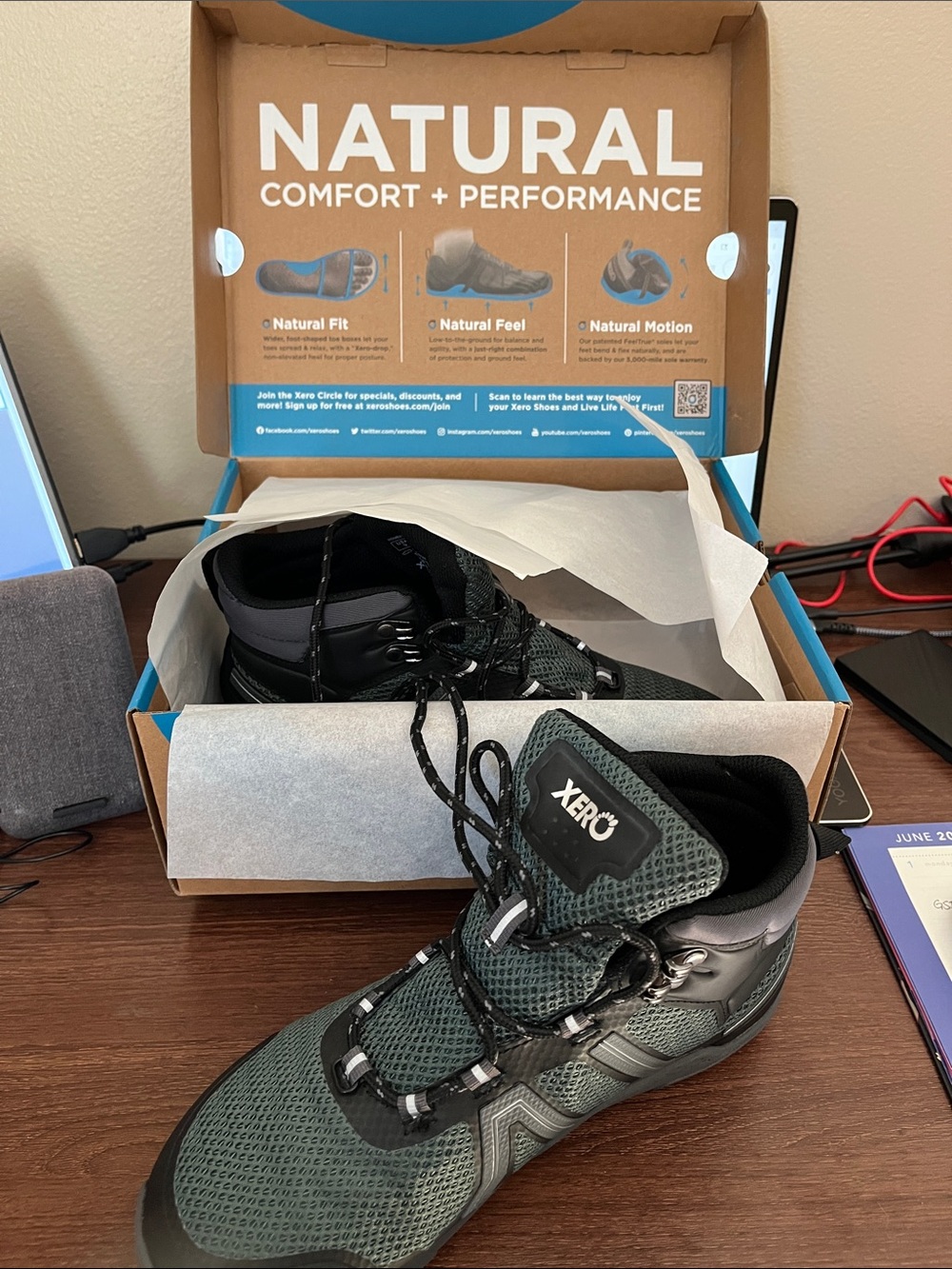 Xero Xcursion Fusion Spruce - barefoot hiking boots